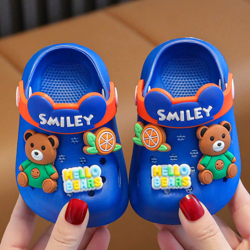 Kid's Cartoon Closed Toe Hole Shoes
