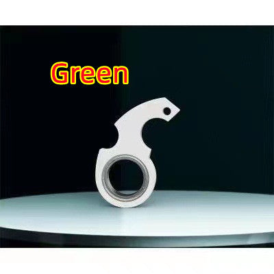 Llavero giratorio con textura de metal