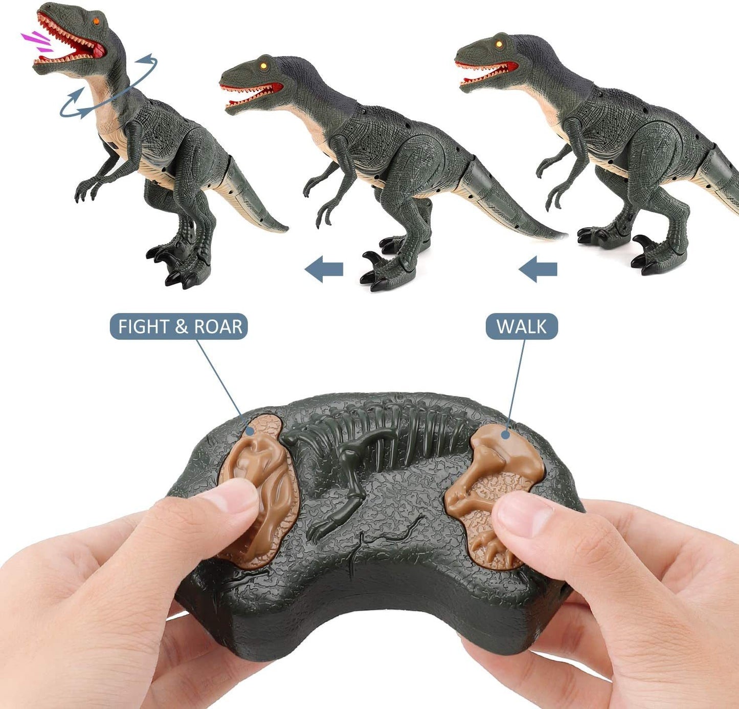 Jouet télécommandé de simulation de dinosaure électrique, animal marchant