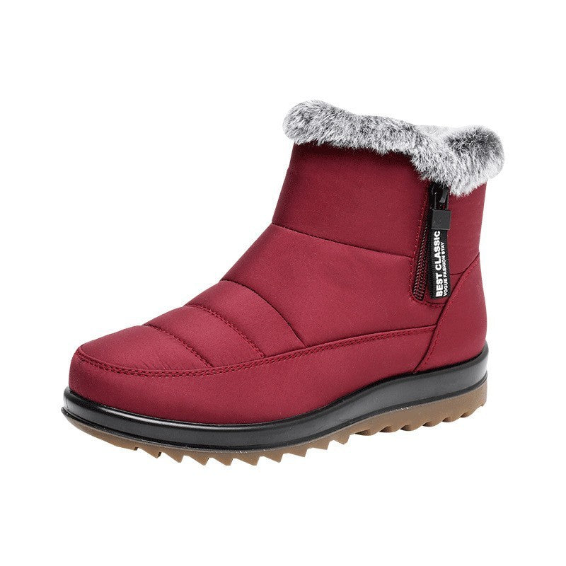 Bottes thermiques en coton épais, antidérapantes, imperméables, doublées de polaire, fond complet des tendons