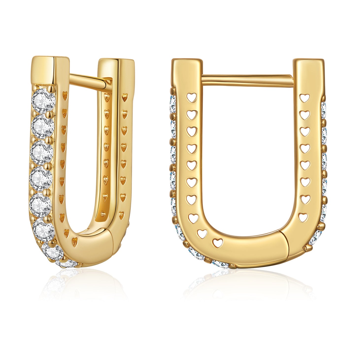 Clip d'oreille classique en forme de U, vêtements personnalisés européens et américains, perceuse de gang, boucles d'oreilles en alliage de cuivre