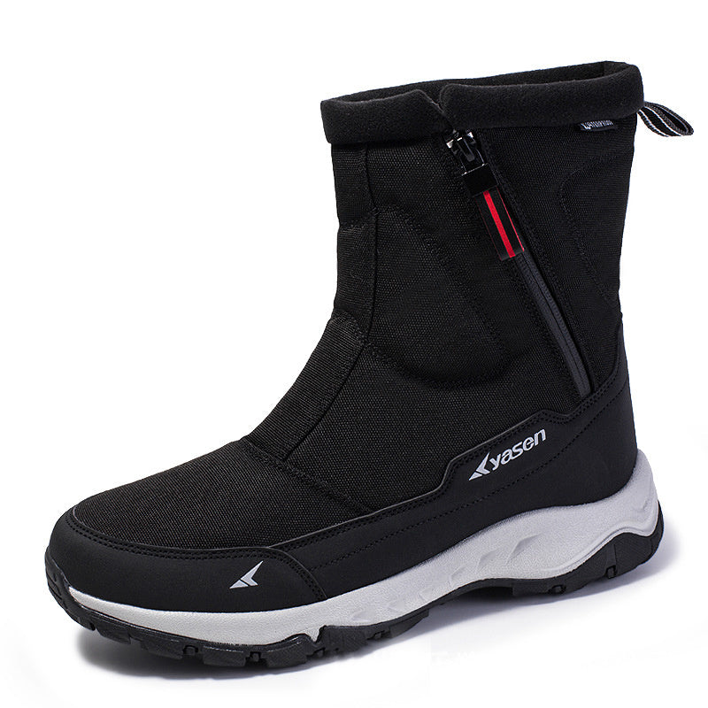 Bottes de neige épaisses pour Couple, chaussures chaudes en polaire pour la marche en plein air et l'escalade, hiver