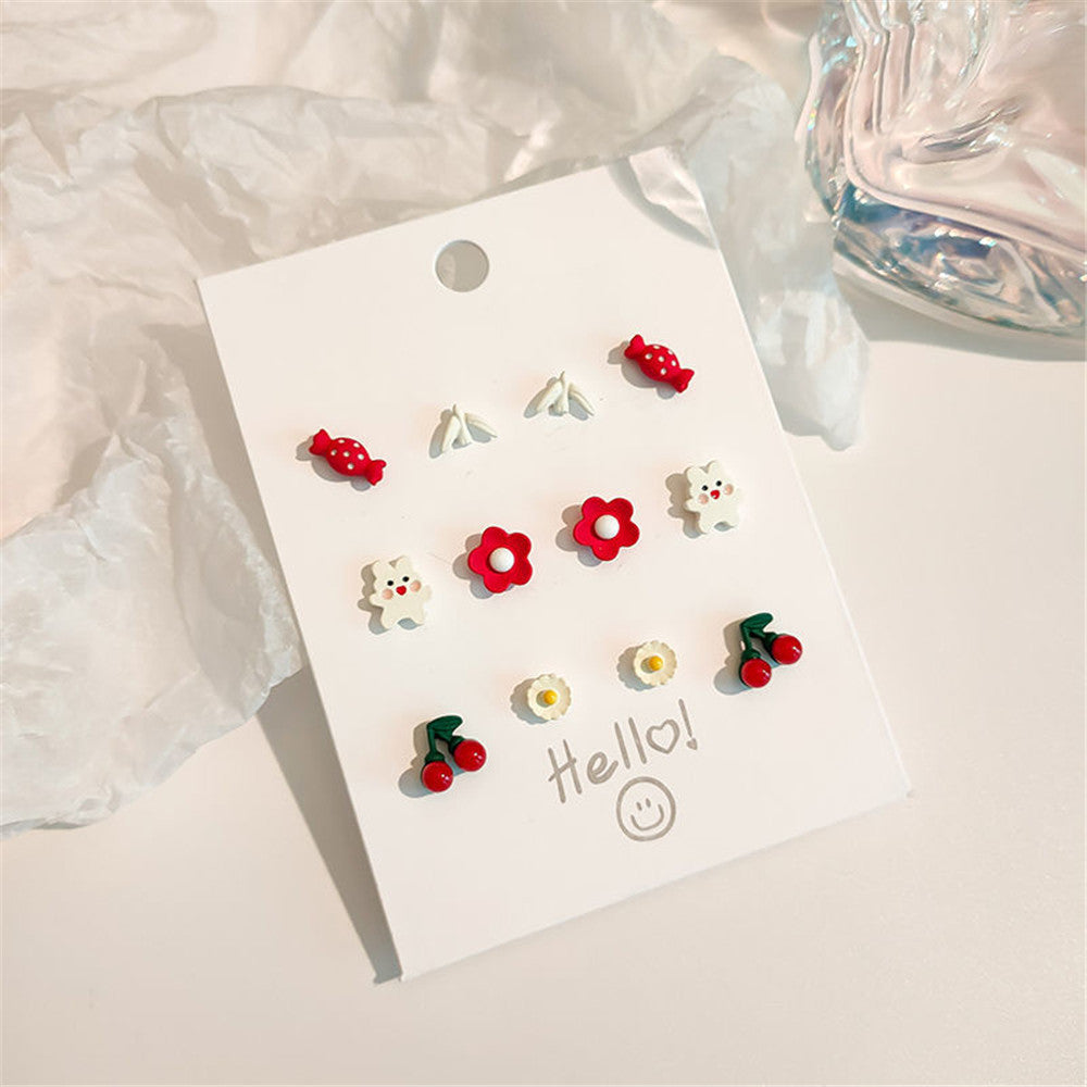 Boucles d'oreilles à tige en argent sterling pour femme