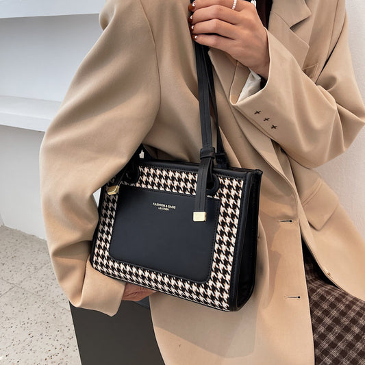 Sac de banlieue à carreaux de grande capacité pour femmes