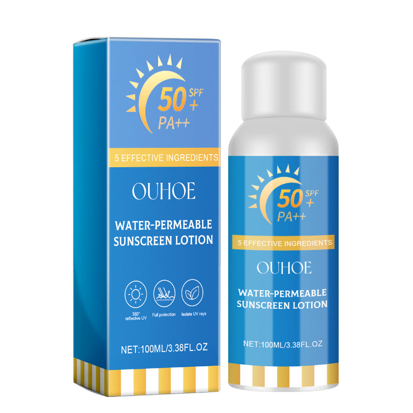 Lotion écran solaire perméable à l'eau