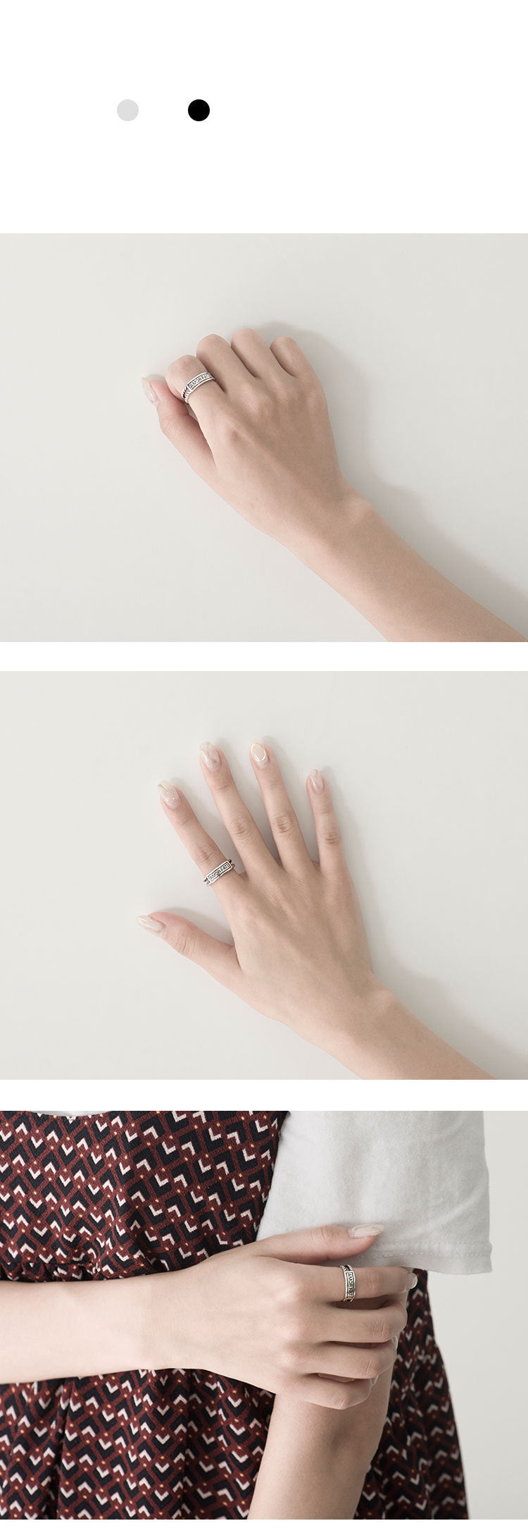 S925 Sterling Silver Retro Twist Destiny Love Ring