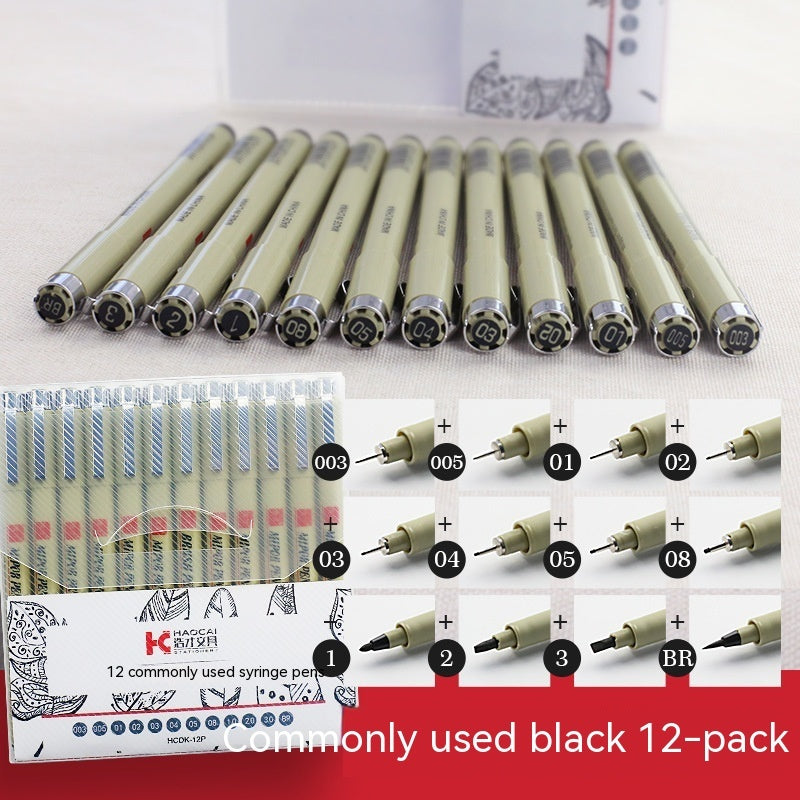 Stylo à aiguille à crochet uniquement pour l'art, dessin peint à la main, stylo à croquis