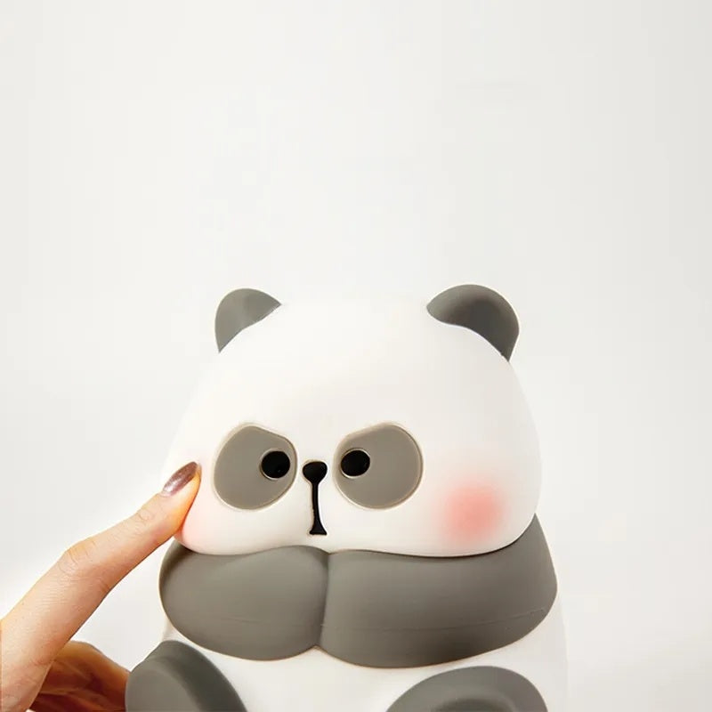 Lampe créative en forme de Panda en Silicone, veilleuse de décoration pour la maison