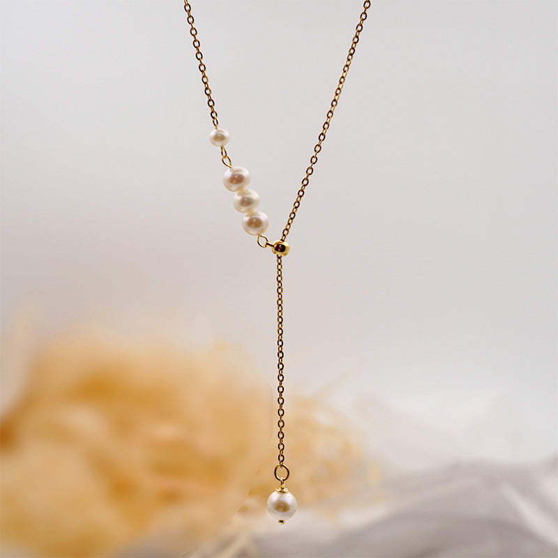 Women's Fresh Water Pearl Grace Clavicle Chain