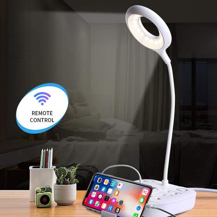 Lampe de bureau LED USB, lampe de Table réglable avec télécommande, lampe de bureau à intensité réglable pour le soin des yeux, décoration de la maison