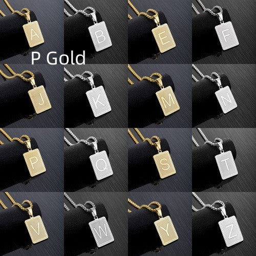 Women's Letter Fashion Stainless Steel Pendant Necklace