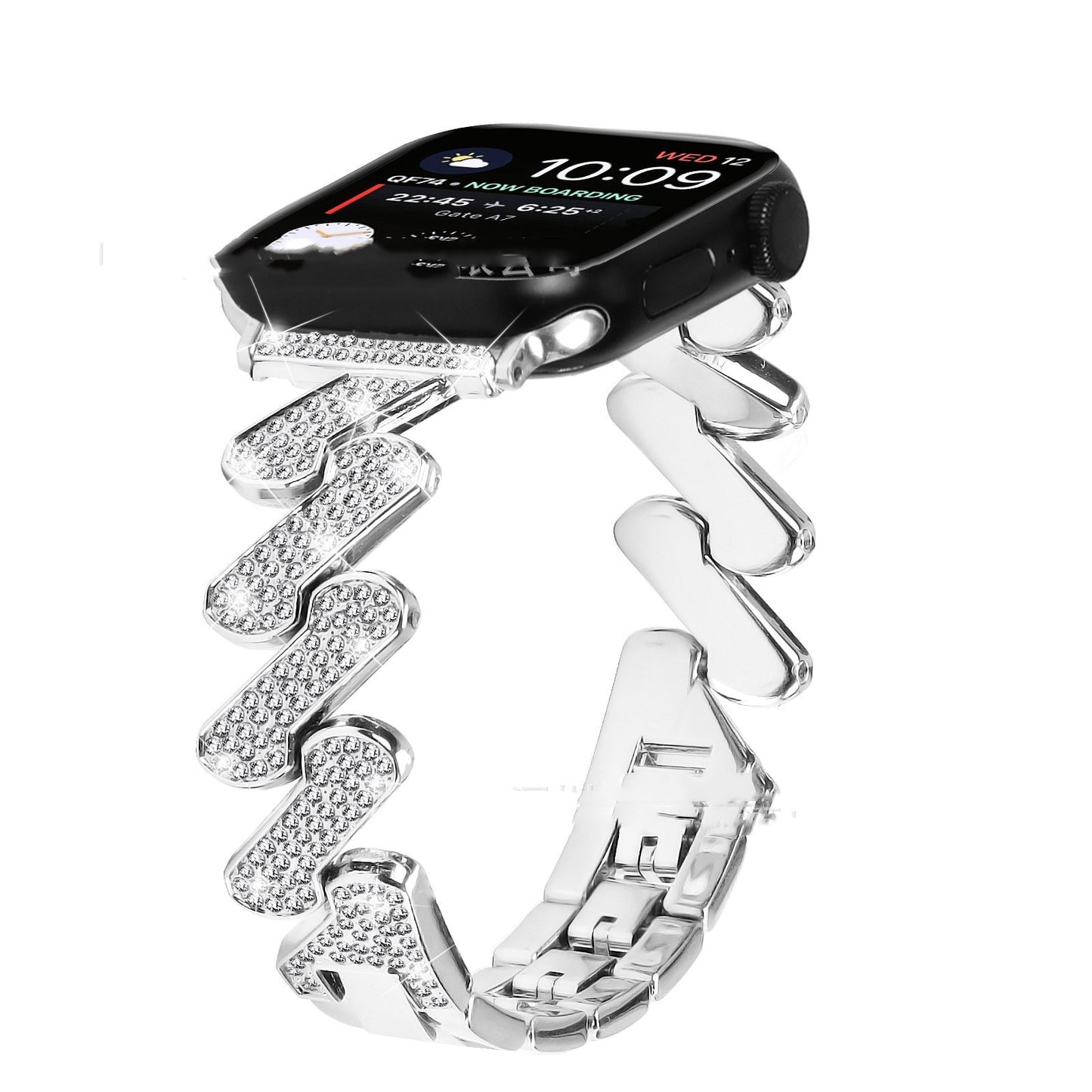 Bracelet de montre intelligente incrusté de diamants à 7 mots