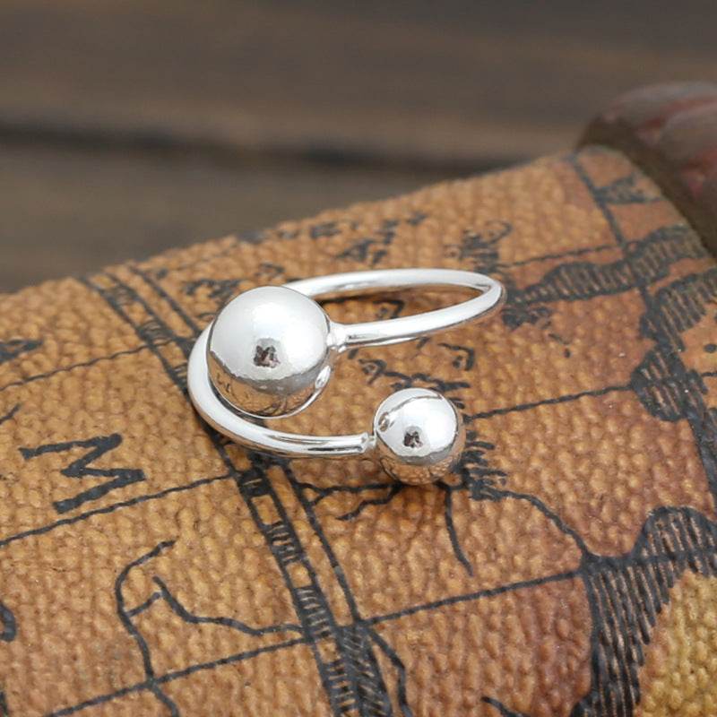 Bague en argent sterling avec petites perles