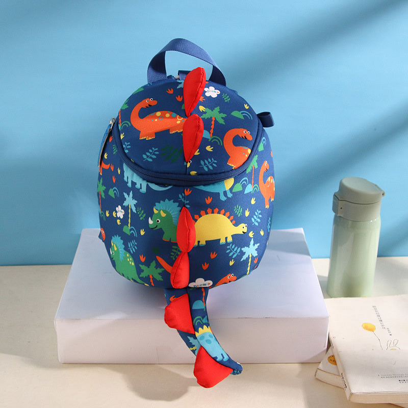 Sac d'école de dinosaure de dessin animé Anti-perte pour enfants, sac à dos de maternelle