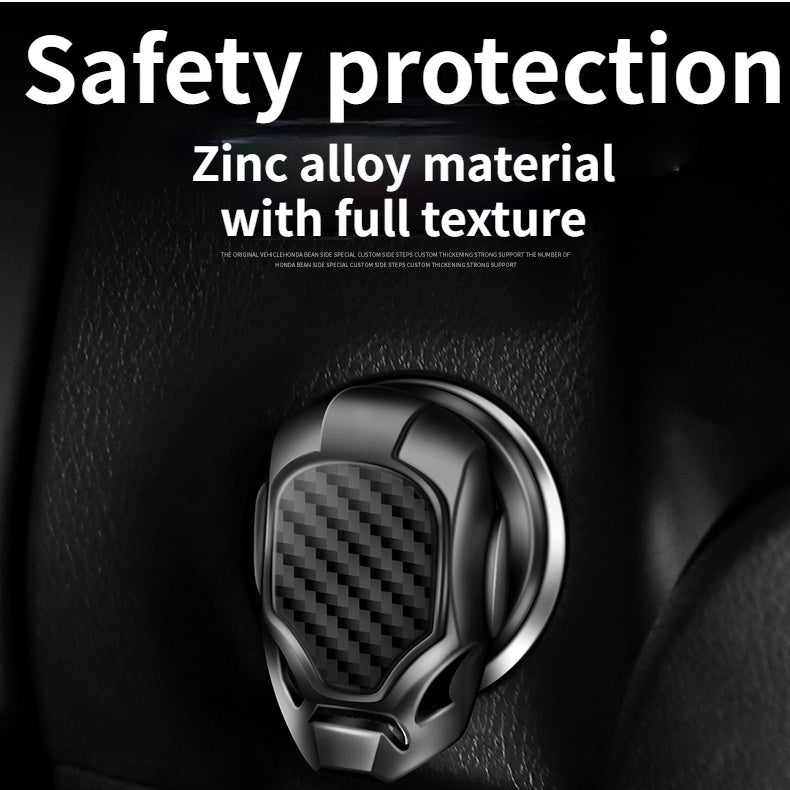 Car Interior Modification One-click Start Decoration Sticker Button Protective Cover