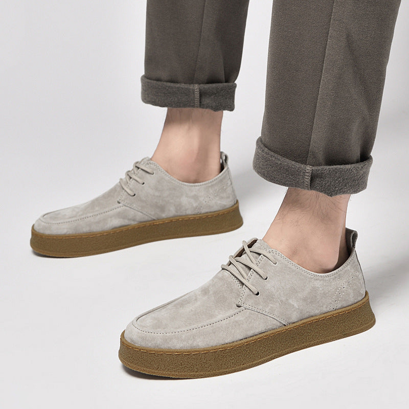 Chaussures plates décontractées et intelligentes pour hommes, à lacets en cuir mat, nouvelle collection printemps