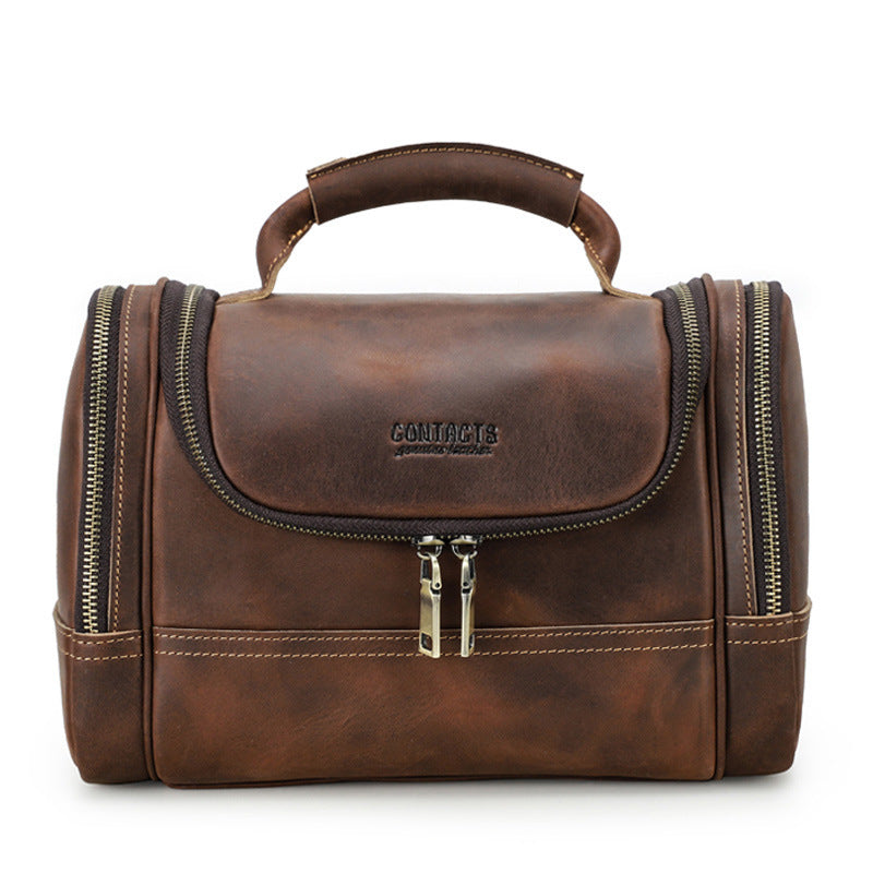 Sac multi-entraînement en cuir de vache vintage, pochette portable