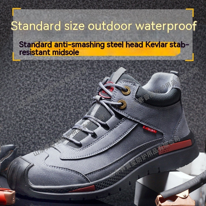 Protective Shoes With Steel Toe And High Top To Prevent Impact And Wear