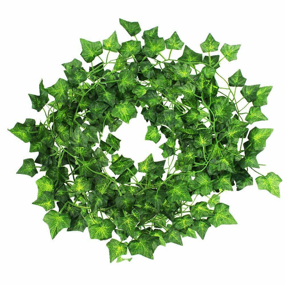 Feuilles de lierre artificielles, fausses guirlandes suspendues, plantes de vigne, décoration florale pour la maison