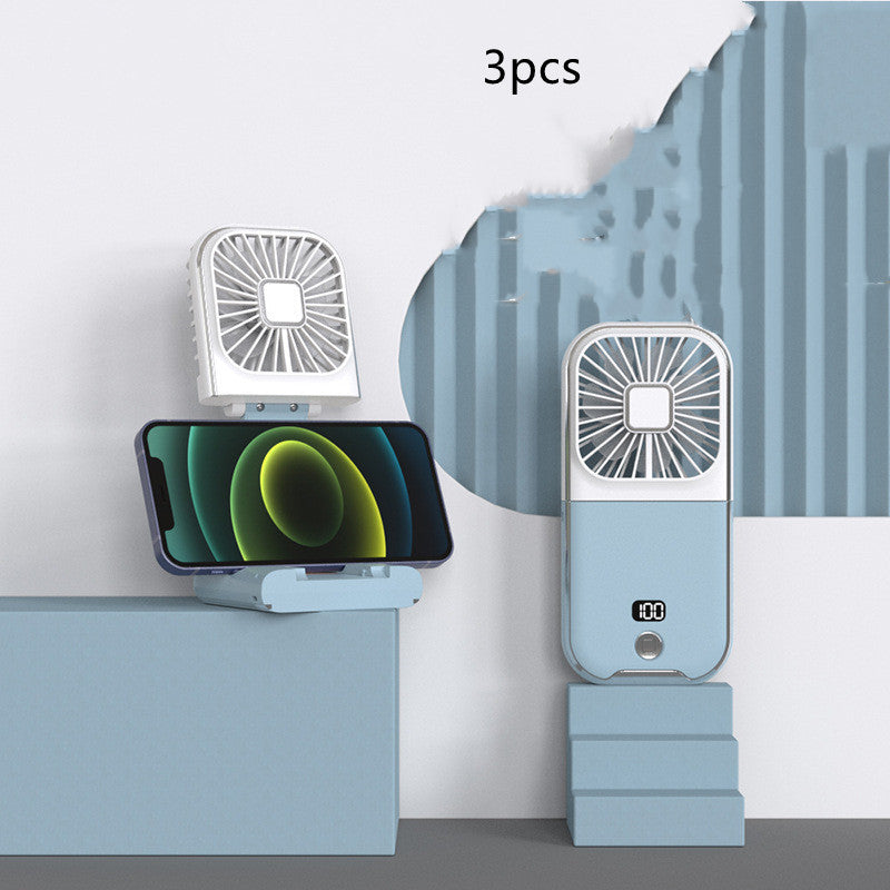 Ventilador pequeño portátil plegable con pantalla digital
