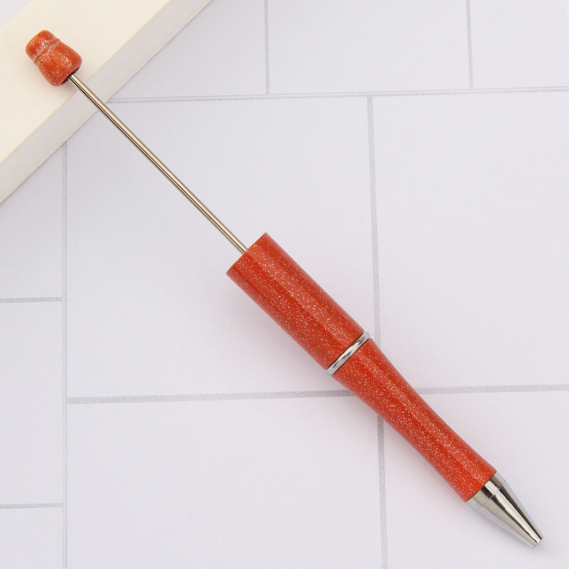 Stylo à bille créatif en plastique avec perles