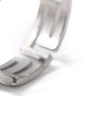Bague simple à motif de grande muraille pour hommes en acier inoxydable