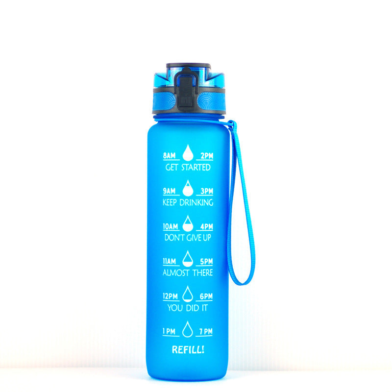 Frasco transparente, botella de agua de 1000ml, botella Kawaii embotellada, infusor sin Bpa, botella de agua transparente para deportes de leche de plástico, taza Kawaii