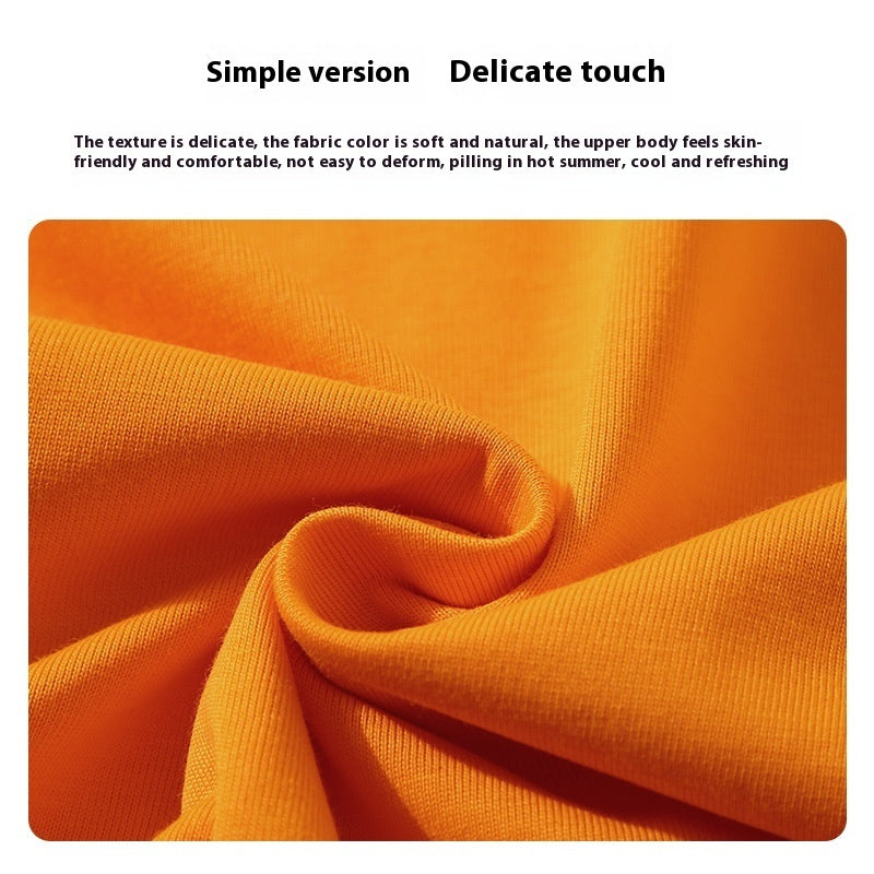220g Long Staple Combed Cotton Cool Half-sleeved Loose T-shirt