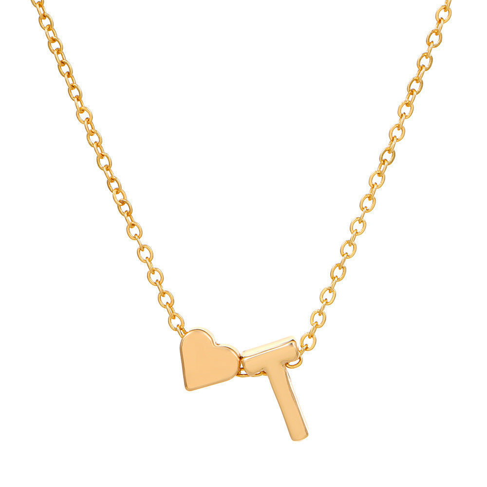 European And American Fashion Love 26 English Letter Simplicity Necklace
