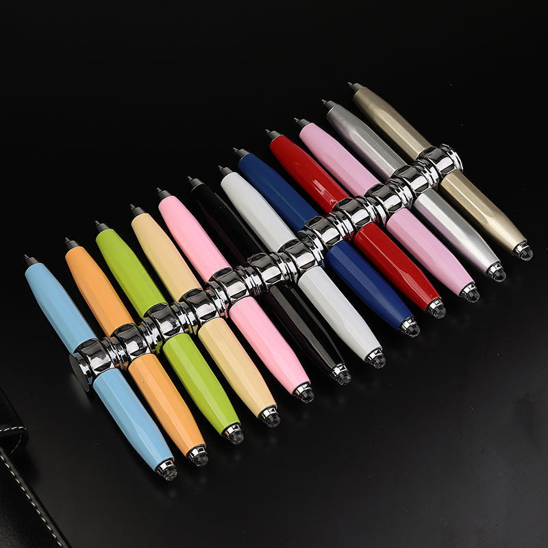 Stylo à bille en métal gyroscopique à décompression rotative, stylo LED multifonction créatif, à la mode, fournitures scolaires et de bureau, stylos d'écriture