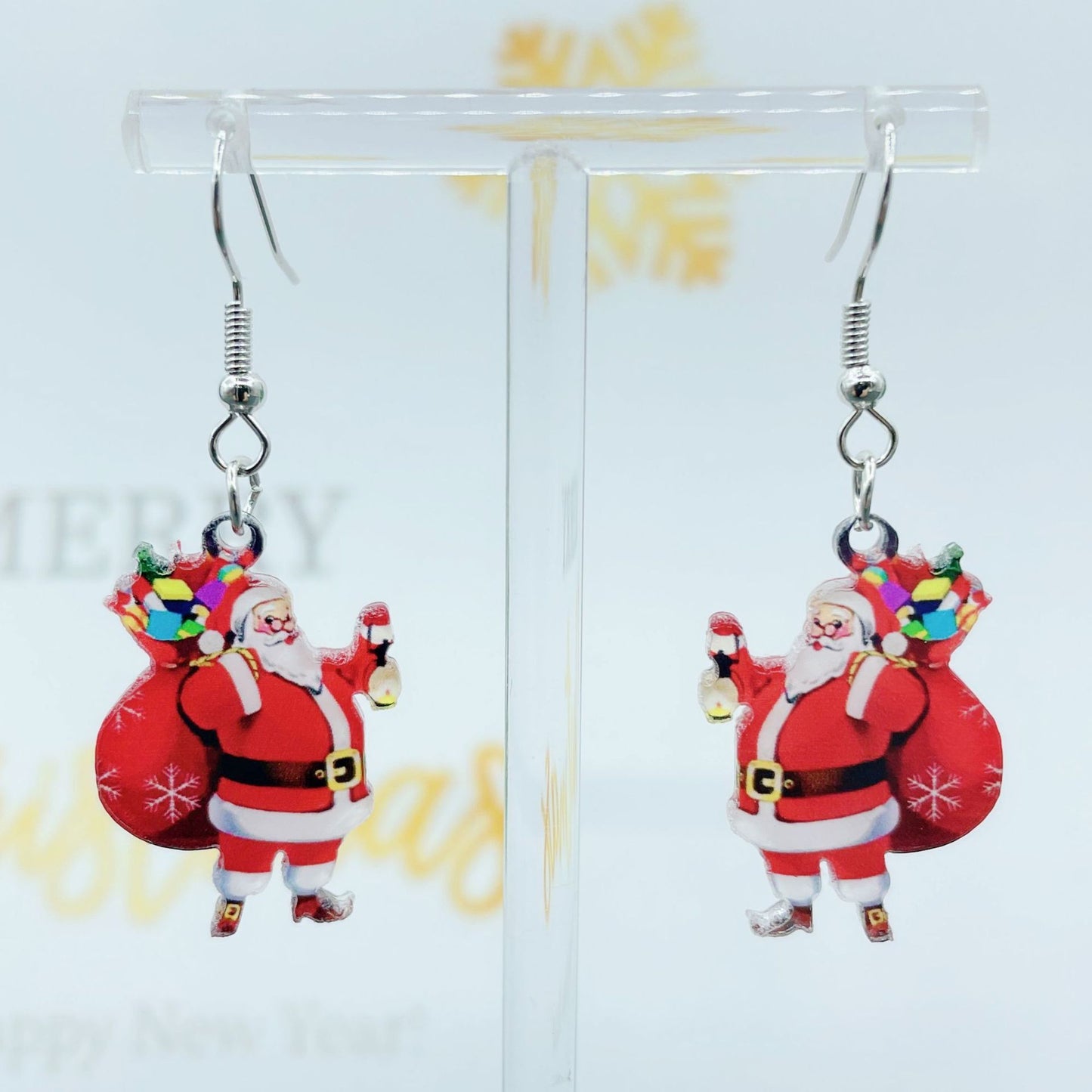 Cartoon Cute Santa Claus Acrylic Earrings