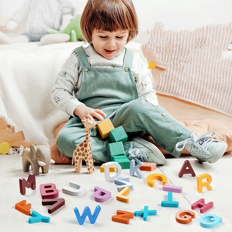 Puzzle chiffres et lettres en bois, jouets éducatifs pour bébés et enfants
