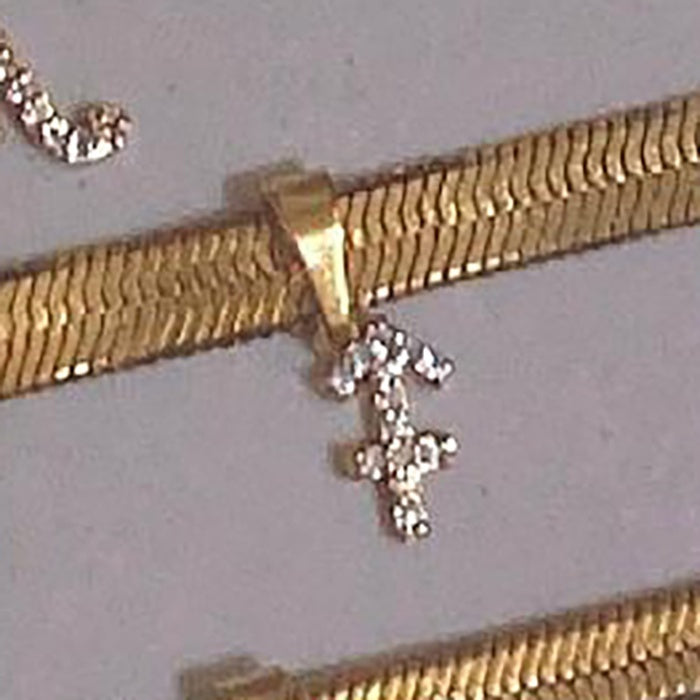 Collier de lame de constellation de diamants en petit groupe
