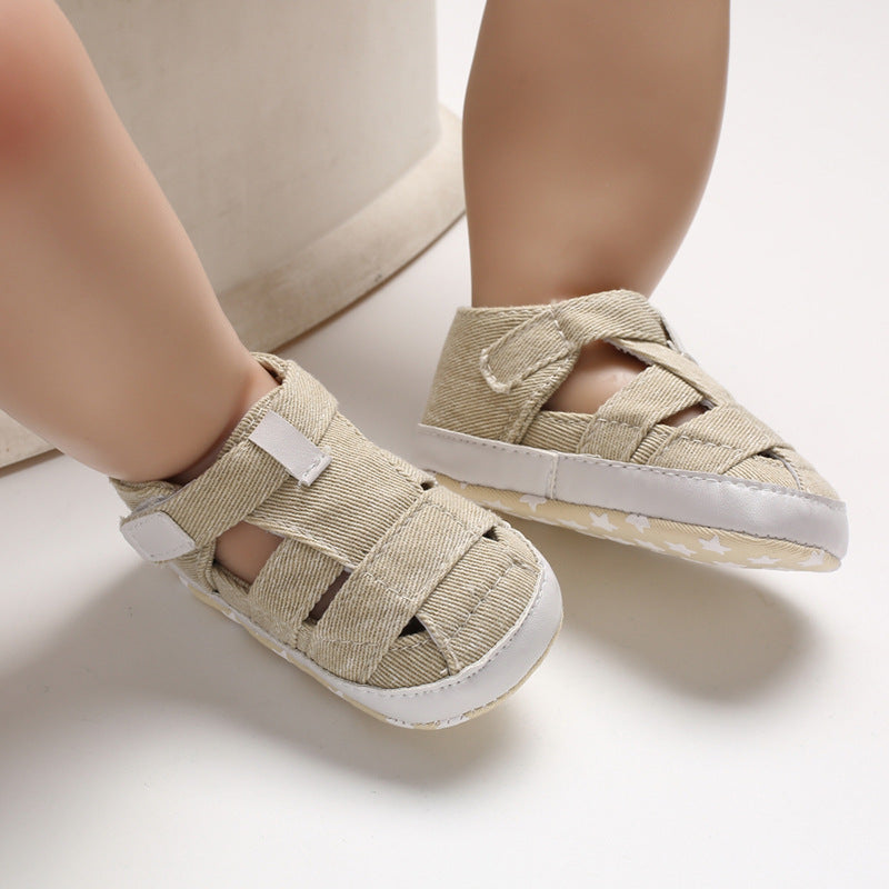 Niños recién nacidos bebés niños moda verano suave cuna zapatos primer andador sandalias antideslizantes zapato