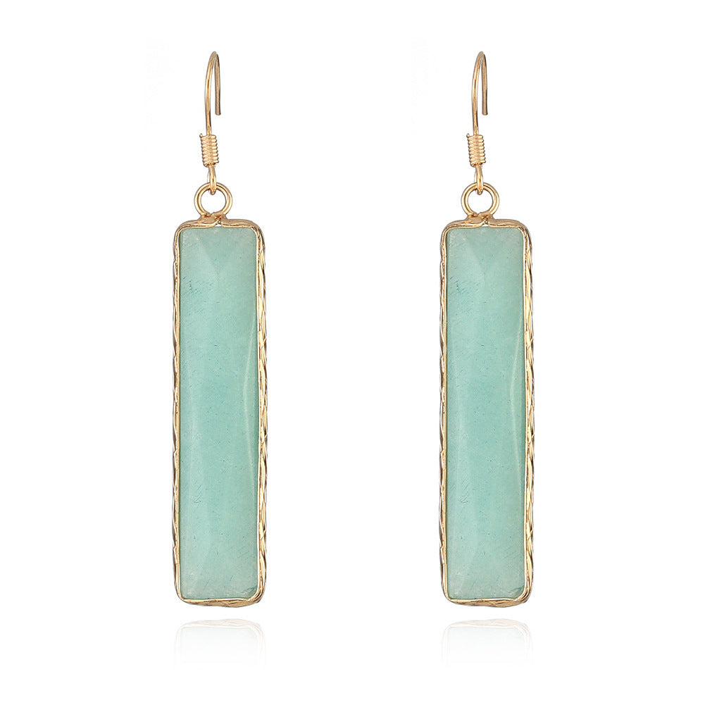 Pendentif en pierre naturelle, boucles d'oreilles tendance pour femmes, bijoux vendus, nouvelle collection