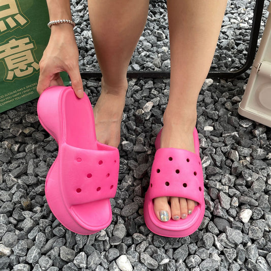Women's Summer Round Toe Home Thick-soled Slippers