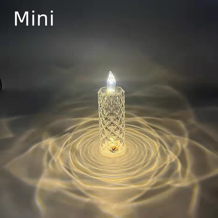 Lámparas de mesa LED románticas con diamantes rosas para dormitorio, sala de estar, fiesta, cena, decoración, luces creativas