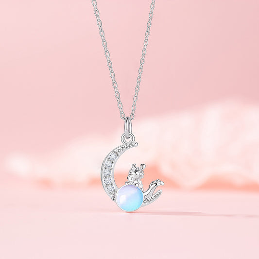 Original Moon Dragon Necklace For Women Niche Design