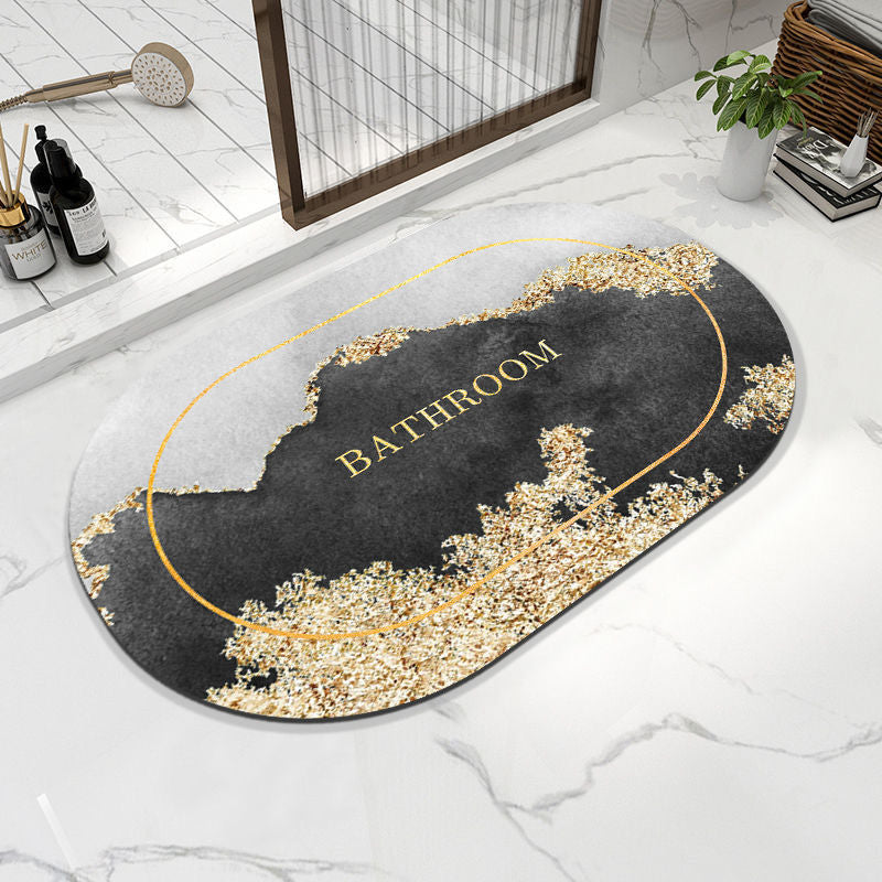 Alfombra de baño superabsorbente de piel de Napa, alfombra de baño de secado rápido, alfombras modernas simples antideslizantes para el suelo, alfombra de cocina a prueba de aceite para el hogar