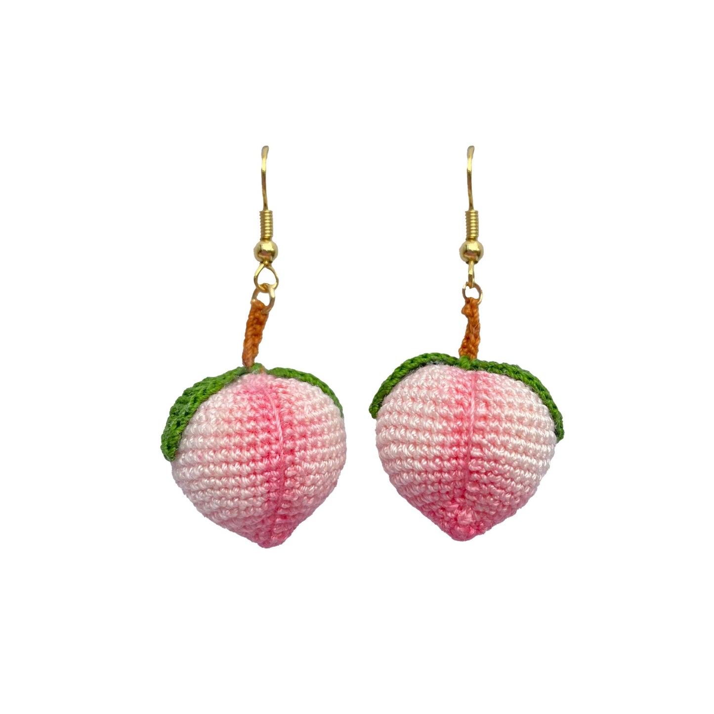 Handmade Cute Peach Sweet Wool Earrings