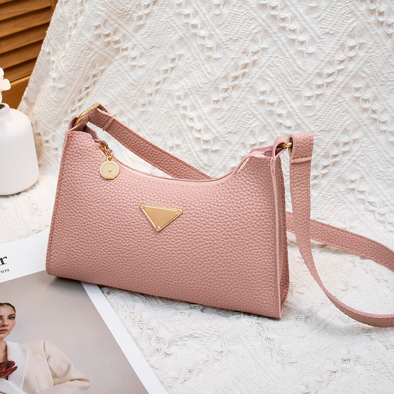 Bolso de hombro con estampado de lichi que combina con todo a la moda para mujer