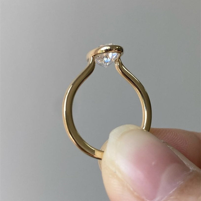 Anillo Ins femenino ligero lujo diseñador minoritario alto grado Simple