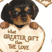 Colgante de llavero acrílico Love Dog