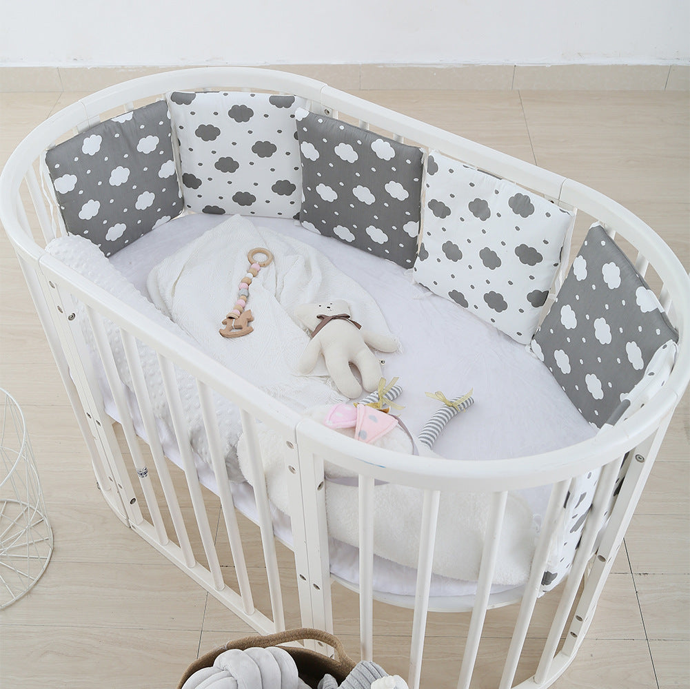 Kit anti-collision pour bébé, tour de lit de berceau en coton