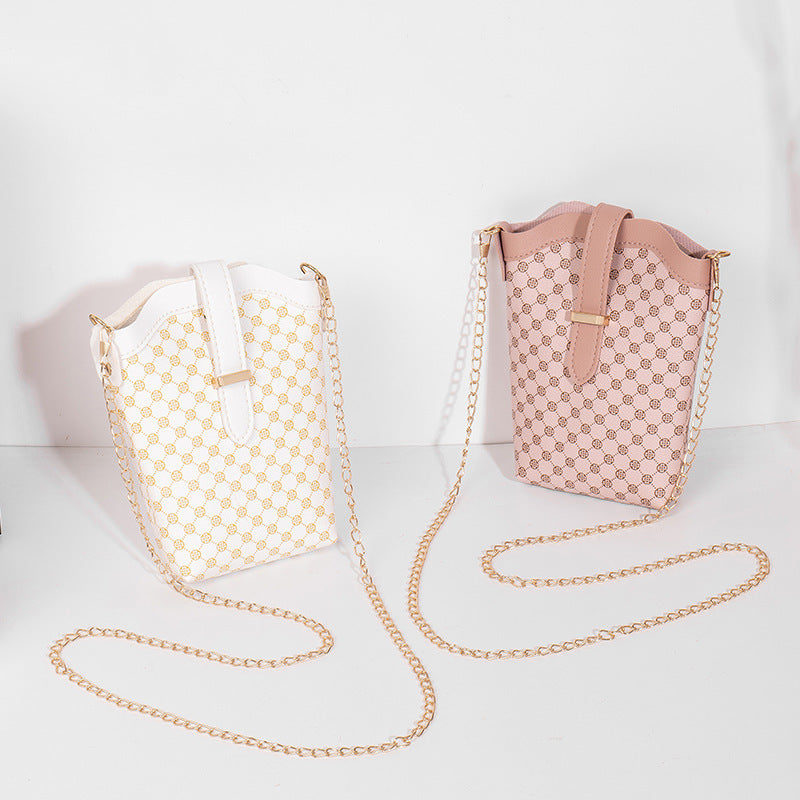 Bolso pequeño para teléfono móvil con bandolera que combina con todo a la moda y mini cubo