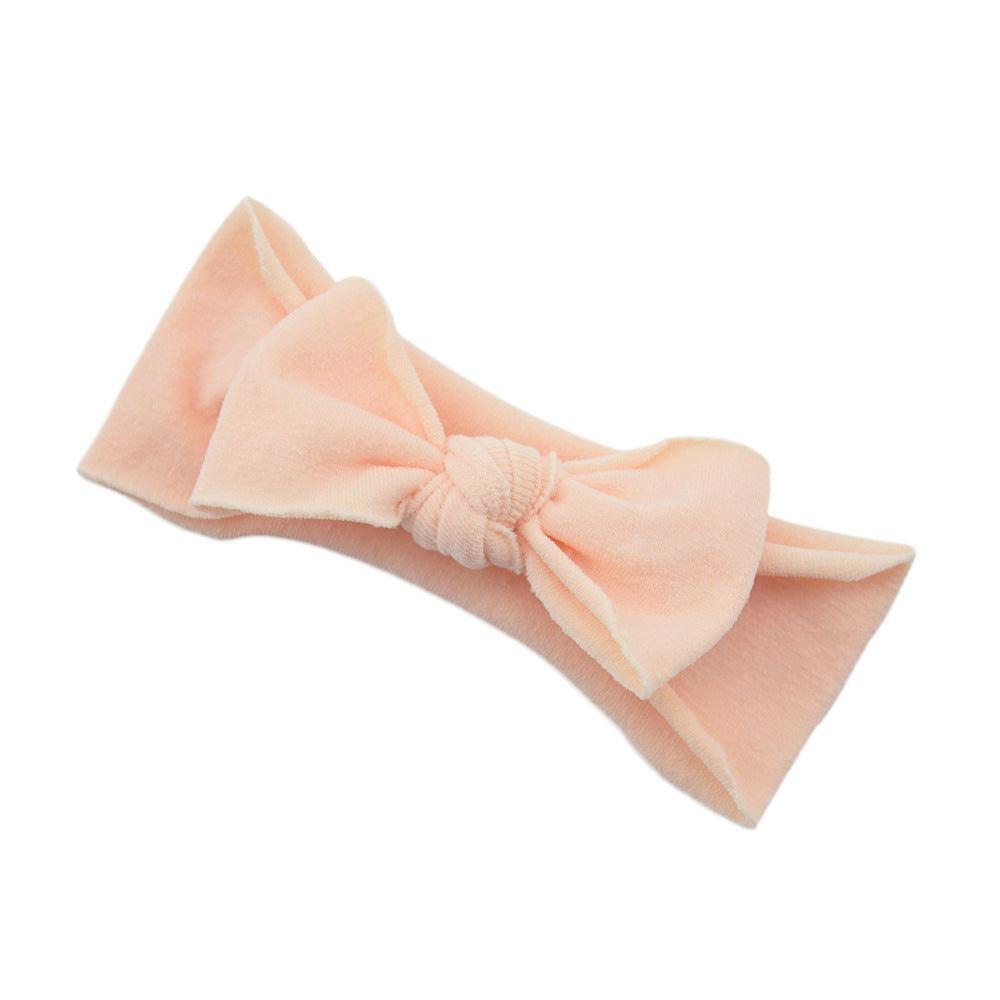 Accessoires pour cheveux de bébé, bandeau noué de couleur unie