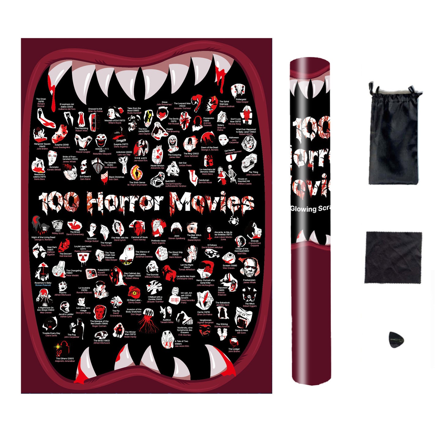 Liste des affiches à gratter qui brillent dans le noir