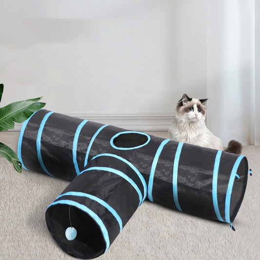 Nouveau Tunnel pour chat pliable chemin d'escalade pour animaux