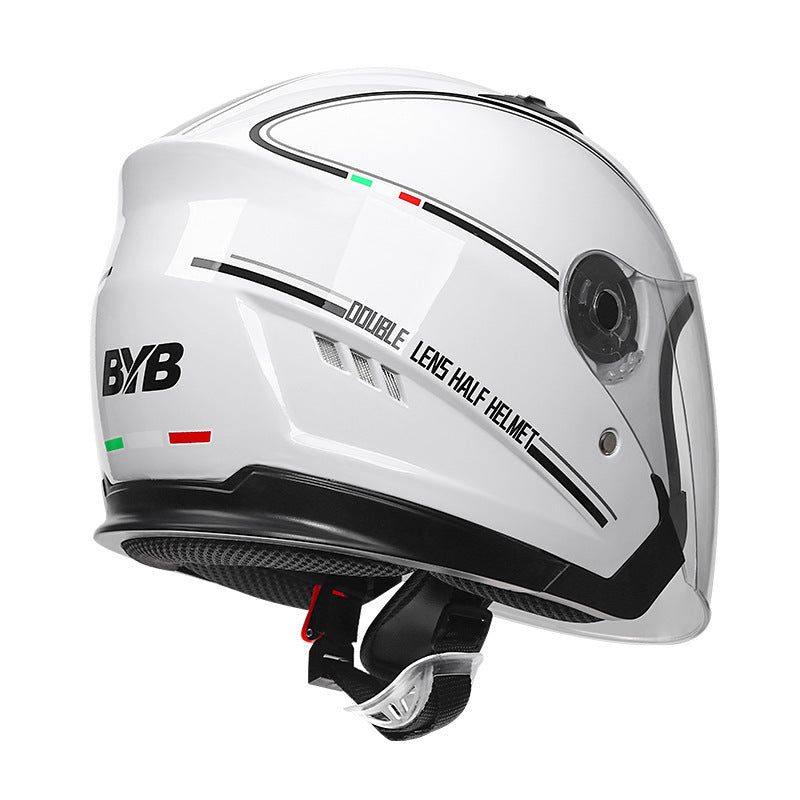Casque simple à double lentille pour vélo électrique
