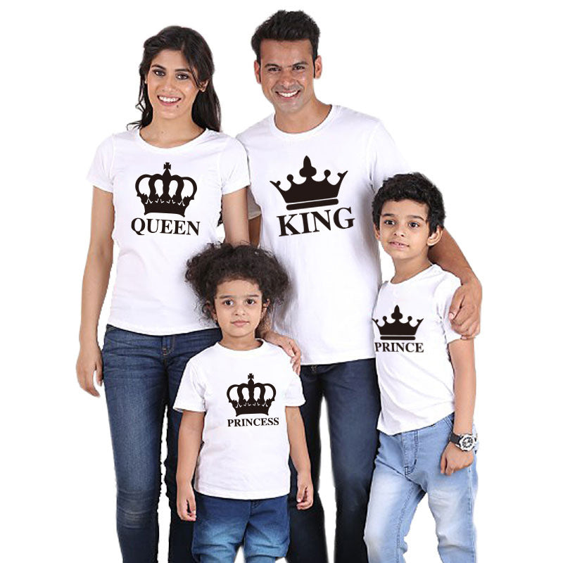 Crown King – T-Shirt à manches courtes pour toute la famille, nouvelle collection d'été